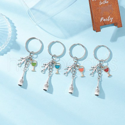 Alloy Enamel Pendant Keychains KEYC-JKC01267-1