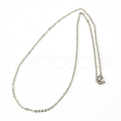 304 Stainless Steel Necklaces Women Cable Chain Necklaces NJEW-C079-01A-1