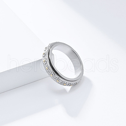 Simple Style 304 Stainless Steel Rotating Finger Rings FS-WGCAB4E-04-1