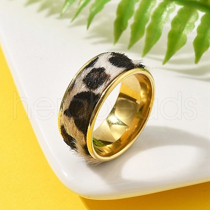 304 Stainless Steel 10mm Finger Rings for Women RJEW-K248-15D-G-1