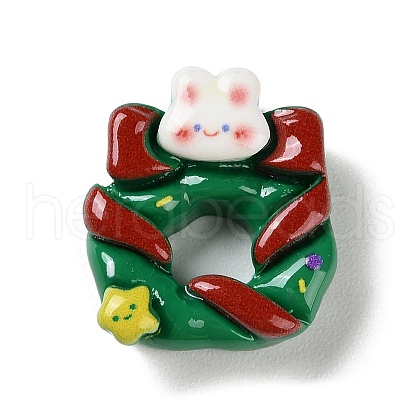 Christmas Theme Opaque Resin Cabochons RESI-F053-B02-1