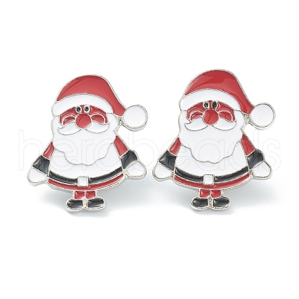 Christmas Themed Alloy Enamel Brooches JEWB-A001-03-1