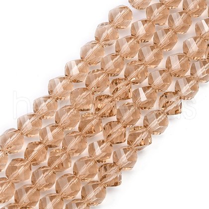 Glass Bead Strands GLAA-R042-8x8mm-27-1