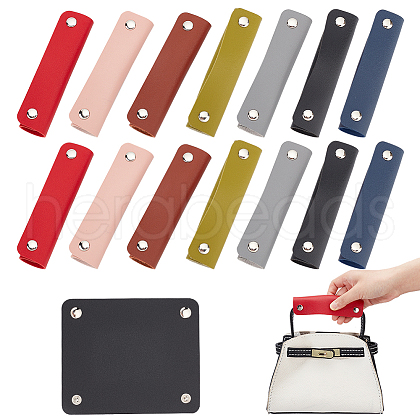 WADORN 14pcs 7 Colors Imitation Leather Luggage Handle Wrap for Suitcases AJEW-WR0001-77-1