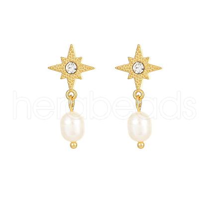 Mother's Day Jewellery Stainless Steel Earrings with Pearl NB4152-1-1