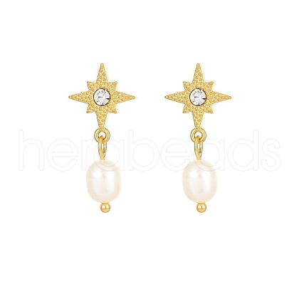 Stainless Steel Earrings with Pearl NB4152-1-1