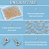 Unicraftale 150Pcs Brass Screw Eye Pin Peg Bails KK-UN0002-46-5