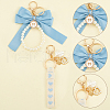 CRASPIRE 2Pcs 2 Styles Cotton & Iron & Alloy Keychain KEYC-CP0001-24D-6