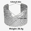 Europe and America Styles 304 Stainless Steel Hammered Cuff Bangles for Women WY5532-1-2