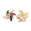 Brass Micro Pave Cubic Zirconia Pendants KK-E108-16G-2