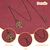 2Pcs Tibetan Style Tree of Life Alloy Pendant Decotations HJEW-FH00010-4