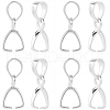 SUNNYCLUE 6Pcs 925 Sterling Silver Pendants Bails STER-SC0001-31-1