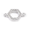 Brass Micro Pave Cubic Zirconia Links ZIRC-L097-011P-1