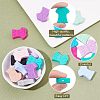 CHGCRAFT 24Pcs 12 Colors Food Grade Eco-Friendly Silicone Focal Beads SIL-CA0001-19-4