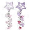 2Pcs Glass Beads and Alloy Star Snap Hair Clips PHAR-JH00123-1