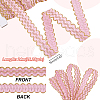 Polyester Filigree Wavy Lace Ribbon SENE-WH0003-32B-2