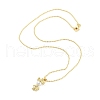 Brass Micro Pave Clear Cubic Zirconia Pendant Necklaces NJEW-Z035-01B-G-1