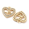 Brass Micro Cubic Zirconia Charms KK-Q789-28G-2