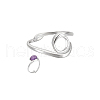 BENECREAT 1Pc Sterling Silver Ring Components STER-BC0002-53A-7