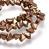 Electroplate Non-Magnetic Synthetic Hematite Beads Strands G-M359-01E-1