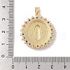 Brass Cubic Zirconia Pendants KK-Z050-07G-01-3