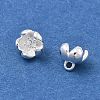 925 Sterling Silver Pave Clear Cubic Zirconia 3D Flower Charms STER-D302-12S-2