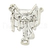 Tibetan Style Alloy Western Cowboy Saddle Watch Fob Metal Chandelier Component Links FIND-U015-24AS-1