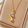 Fashionable Brass Necklace with Cubic Zirconia TB0672-2-1