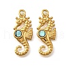 304 Stainless Steel Pave Natural Paua Shell Pendants STAS-C122-21D-01G-1