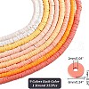 WADORN 9 Strands 9 Colors Flat Round Handmade Polymer Clay Beads CLAY-WR0001-01-2