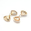 Brass Micro Pave Cubic Zirconia Pendants ZIRC-T016-13-2