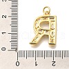 Brass Micro Pave Clear Cubic Zirconia Pendants KK-G521-01G-R-3