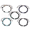 Gemstone Braided Bead Bracelets BJEW-JB11139-1