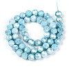 Electroplate Glass Beads Strands EGLA-T021-8mm-15-10-2