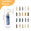 40Pcs 20 Styles Natural & Synthetic Mixed Gemstone Copper Wire Wrapped Pendants PALLOY-FH00019-2