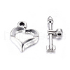 Tibetan Style Heart Toggle Clasps LF1109Y-1