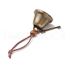 Iron Bell & Tibetan Style Alloy Key Pendant Decorations HJEW-JM03367-4