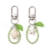 Starfish Turtle Synthetic Turquoise & Glass Seed Beads Pendant Decorations HJEW-JM03052-02-2