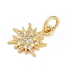 Rack Plating Brass Micro Pave Cubic Zirconia Pendants KK-H509-21G-01-2