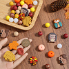 SUNNYCLUE 15 Styles Thanksgiving Day Food Grade Eco-Friendly Silicone Beads SIL-SC0002-36-3