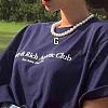 PVC Initial Pendant Plastic Pearl Round Beaded Necklaces for Women Men FS-WGA2226-24-2