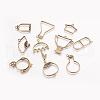 Rack Plating Alloy Open Back Bezel Pendants PALLOY-X0037-01AB-1