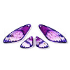 Transparent Resin Wing Earrings Pendants FIND-TAC0006-59A-2