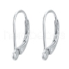 925 Sterling Silver Leverback Hoop Earrings STER-L054-52S-1