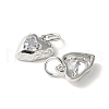 Brass Micro Pave Cubic Zirconia Pendants KK-U067-10P-04-2