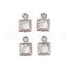 Rack Plating Brass Glass Pendants KK-S385-02P-03-1