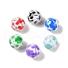 10Pcs Opaque Printed Acrylic Beads OACR-S146-02-2