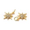 Rack Plating Eco-Friendly Brass Micro Pave Cubic Zirconia Pendants KK-A177-09G-3
