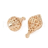 Hollow Out Brass Pendant Rhinestone Settings KK-G532-07G-2