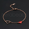 Stainless Steel Charm Anklets WGE3F25-16-1